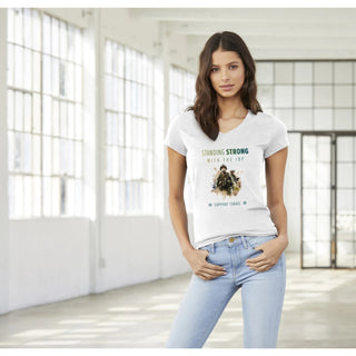 Standing Strong with the IDF Premium Womens V-Neck T-shirt
