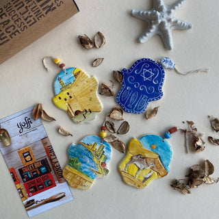 Hand Painted Ceramic Hamsa Tel Aviv