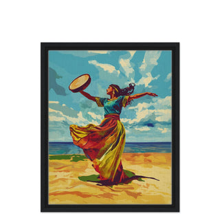Dance of Miriam Framed Canvas