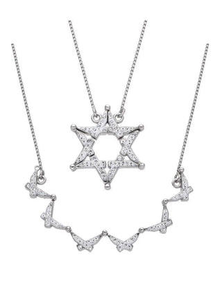 Folding Star of David Necklace – 925 Silver, Butterfly Pendant, Small or Large