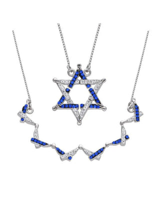 Folding Star of David Necklace – 925 Silver, Butterfly Pendant, Small or Large