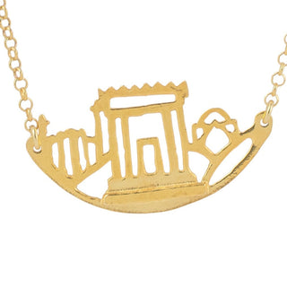 Three Special Places Gold Necklace