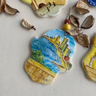Hand Painted Ceramic Hamsa Tel Aviv