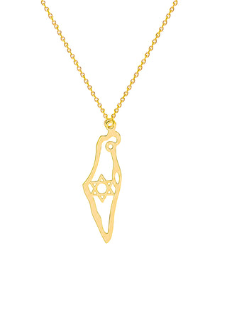 Map of Israel Necklace