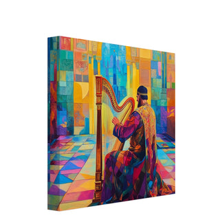 King David's Melody: Harp of Jerusalem Canvas Print