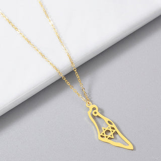 Map of Israel Necklace