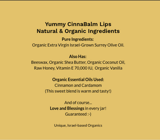 Yummy CinnaBalm Lips - Organic Lip Balm