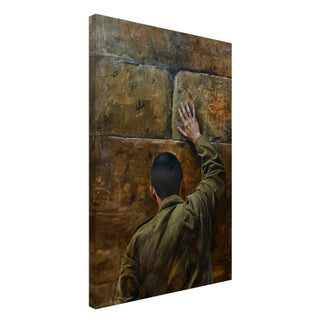 Soldier's Prayer at the Western Wall Canvas Print