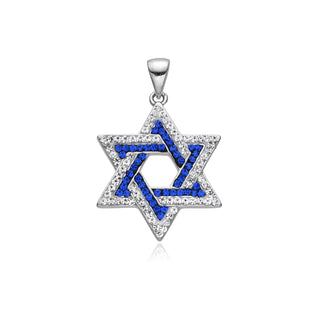 Star of David Pendant Necklace – 925 Sterling Silver With Crystal or CZ Stones – Normal & Large Sizes Available – Jewish Judaica Gift for Women & Girls