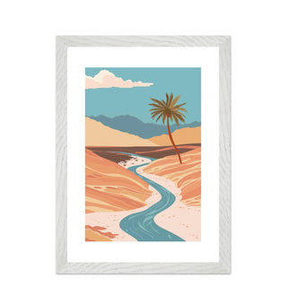 Water's Serenity in the Sands Framed Art