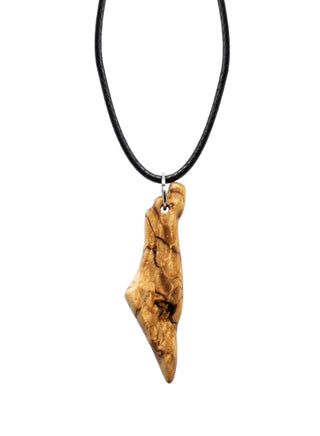 Olive Wood Land of Israel Necklace | ArtistaV