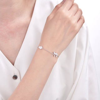 925 Sterling Silver Bracelet With Star of David, Hamsa & Chai Symbols