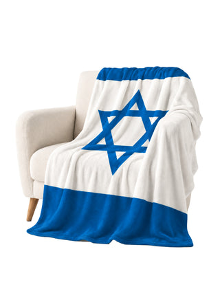 Israel Flag Throw Blanket Ultra Soft Velvet Blanket