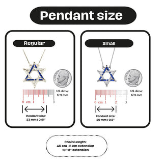 Folding Star of David Necklace – 925 Silver, Butterfly Pendant, Small or Large