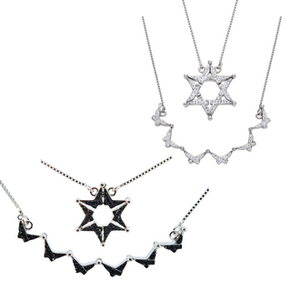 Folding Star of David Necklace – 925 Silver, Butterfly Pendant, Small or Large