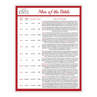 Men of the Bible Laminated Study Sheet